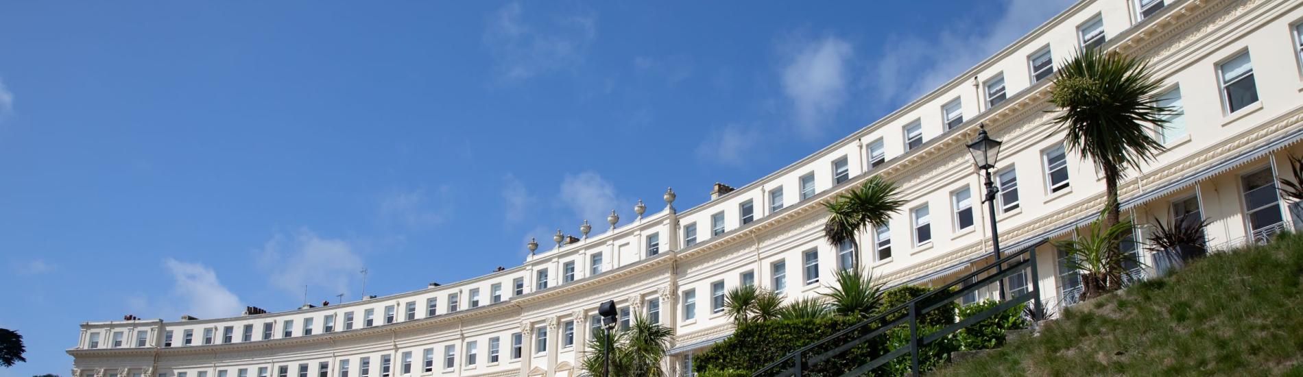 Front of the Osborne Hotel, Torquay showing the Cresent