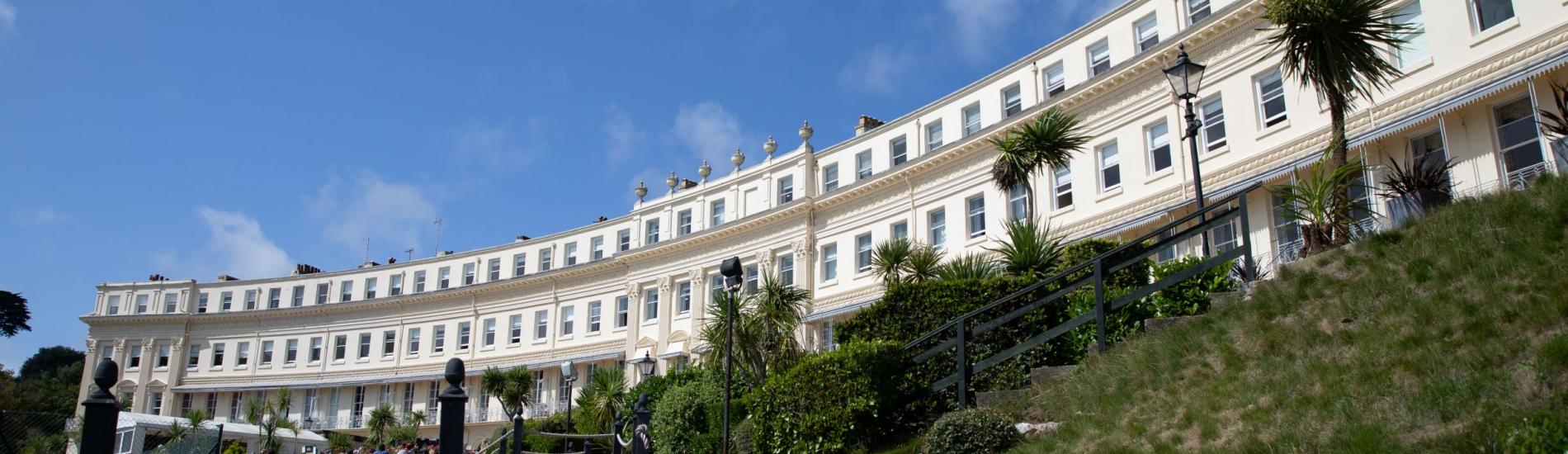 Front of the Osborne Hotel, Torquay showing the Cresent
