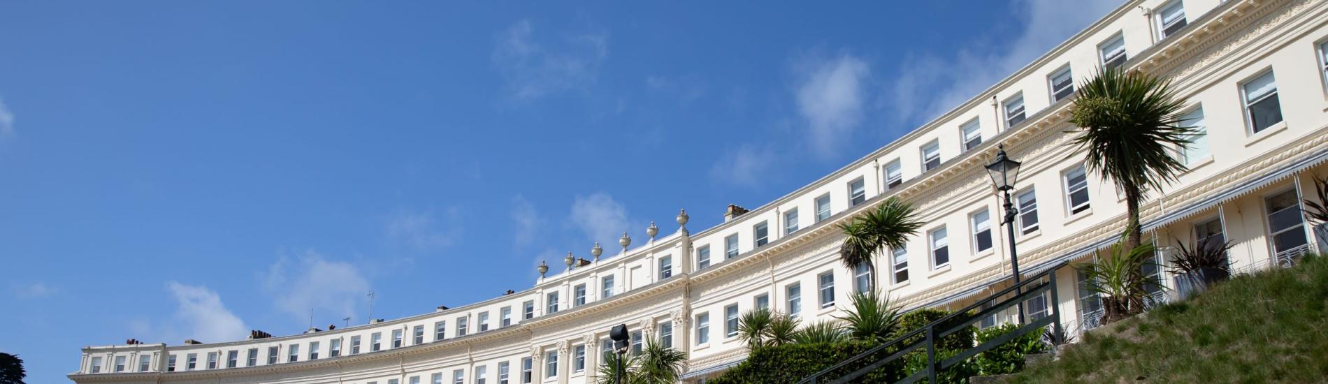 Front of the Osborne Hotel, Torquay showing the Cresent