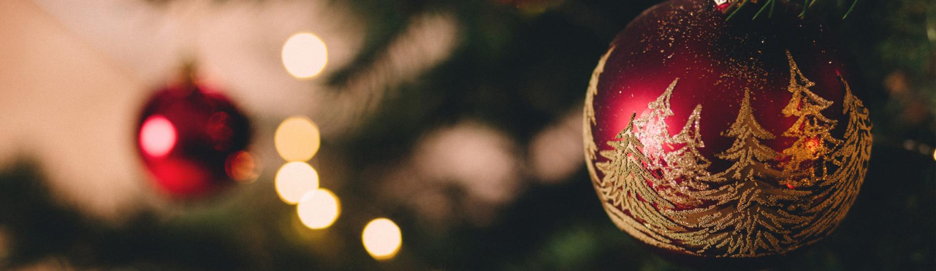 Christmas tree decorations at the Osborne Hotel, Torquay