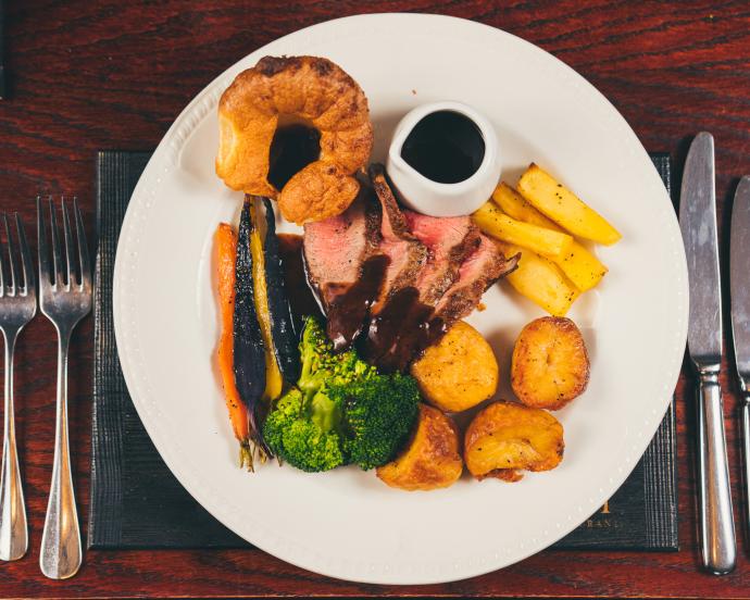 Roast dinner at the Osborne Hotel Torquay