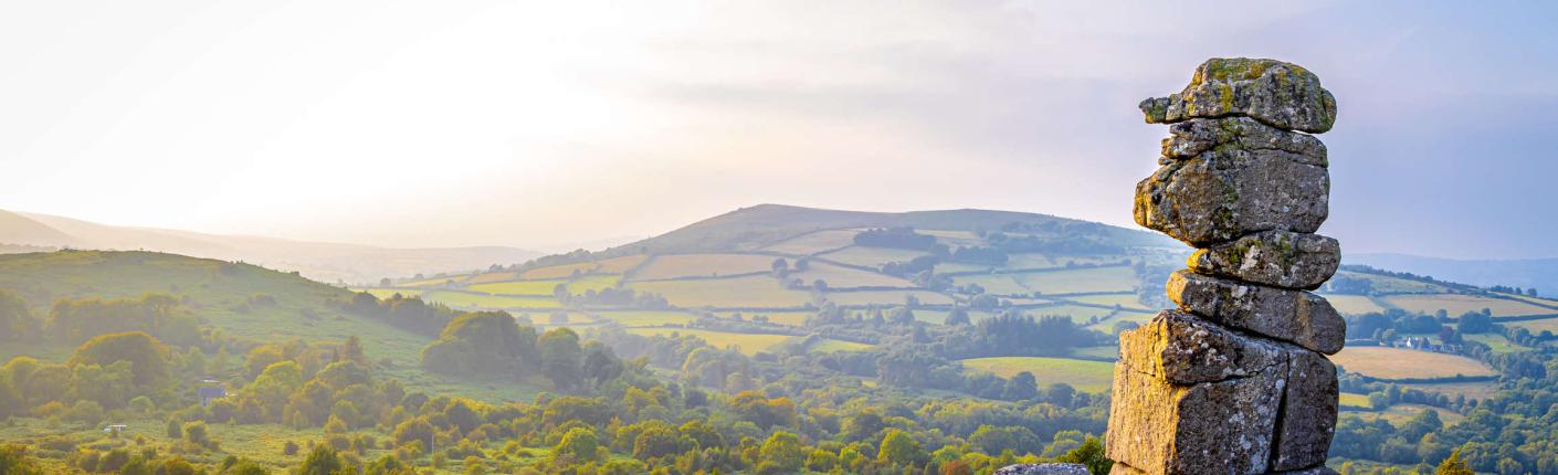 Beautiful view across Dartmoor