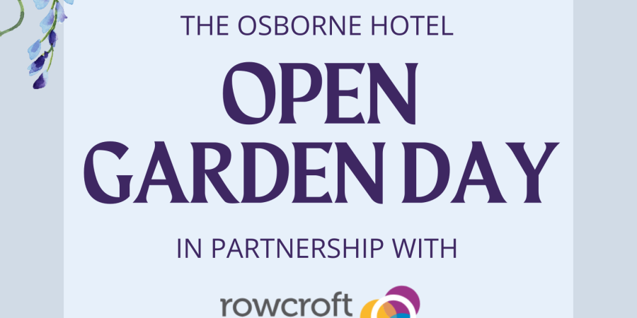 Open Garden Day Poster advertising the event in aid of Rowcroft Hospice